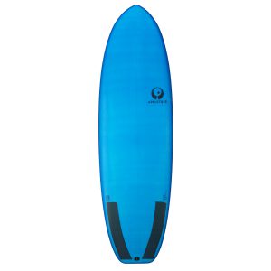 deck of blue Appletree C.O.P. allround surf and kiteboard