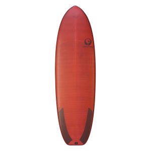 deck of red Appletree C.O.P. allround surf and kiteboard