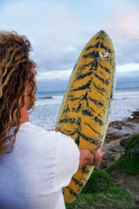 tiger print custom art kite surfboard