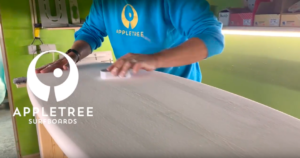 A video about fin setups on a kite surfboard