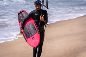 Deck pad on a surf board