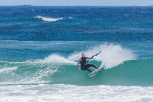 Kite surfboard for lightweight riders