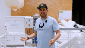Appletree surfboard foam recycling process