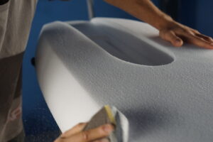 Zapple - appletree surfboards factory - trench design for Foil Drive